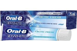 Pasta de dinti Oral-B 3D White Arctic Fresh, 75 ml, pentru albire si protectie