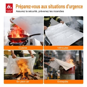 Patura antifoc GRIFEMA GA3002, 1x1m, pentru bucatarie si exterior, 2 bucati - Img 3