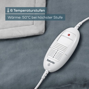 Patura electrica Beurer HD 75 Dark Grey 6 trepte temperatura 180x130 cm - Img 5