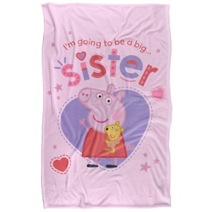 Patura Peppa Pig Big Sister, 91 x 147 cm, 300 GSM, 100 Poliester