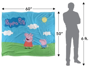 Patura Peppa Pig Sunny Day 91 x 147 cm, 300 GSM, 100 Poliester - Img 3