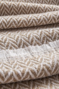 Patura Todocama PRCMAMSBEAR 230x240 cm Bumbac 100 Recycled Design Nordic Bej Sand - Img 3