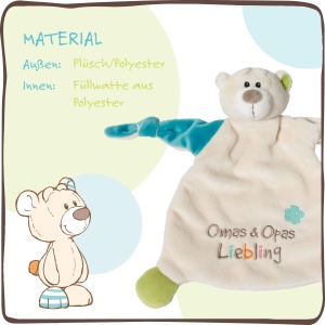 Paturica de plus NICI Bar Omas Opas Liebling 25x25 cm pentru bebelusi - Img 4