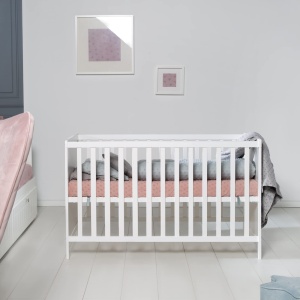 Patut 2 in 1 Roba Babybett 60 x 120 cm - Beistellbett inaltabil, Alb - Img 8