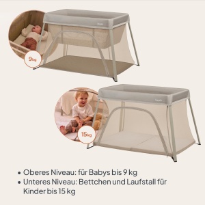 Patut 3-in-1 Lionelo Alice cu saltea, compact, pentru copii de la 0 la 15 kg - Img 2