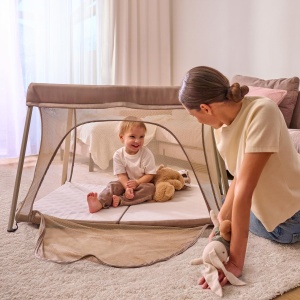Patut 3-in-1 Lionelo Alice cu saltea, compact, pentru copii de la 0 la 15 kg - Img 12