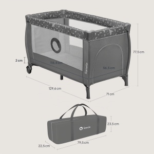Patut de calatorie Lionelo Stefi Plus pentru copii, capacitate 15 kg, cu saltea ajustabila - Img 9