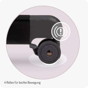 Patut multifunctional Momi REVO, 6 inaltimi ajustabile, cu roti si saltea inclusa - Img 6