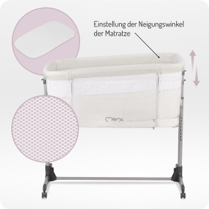 Patut multifunctional pentru copii Momi REVO, reglabil pe inaltime, cu saltea si roti - Img 3