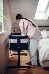 Patut multifunctional pentru copii Momi REVO, reglabil pe inaltime, cu saltea si roti - Img 13