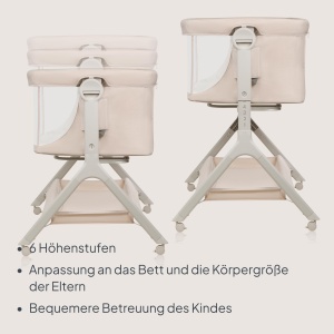 Patut pentru copii Lionelo Leonie Plus 3 in 1, 9 kg, cu roti si saltea inovativa - Img 8