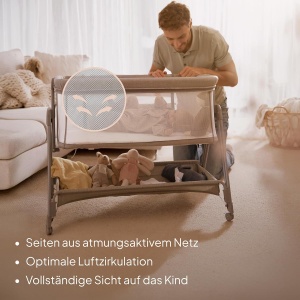Patut pentru copii Lionelo Luna, 2in1, cu roti si inaltime ajustabila, max 9 kg - Img 5