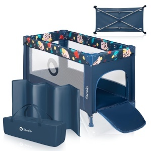 Patut pentru copii Lionelo Stefi, design elegant, 120x60 cm, sigur si portabil