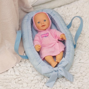 Patut pentru papusi Theo Klein Baby Coralie 3 in 1, 53 cm, albastru - Img 5