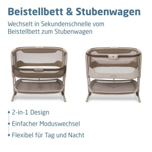 Patut pliabil Maxi-Cosi Iora Select, 0-6 luni, 5 inaltimi, 4 roti, culoare Elegance Truffle - Img 3