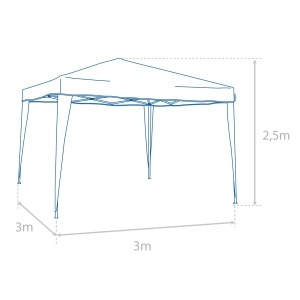 Pavilion Goodyear 3x3 m Albastru Waterproof, UV30, Faldabil - Img 2
