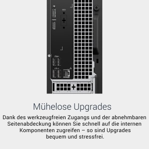 PC Desktop Dell Slim ECS1250, Intel Core i3-14100, 8GB RAM, 512GB SSD, Negru - Img 3