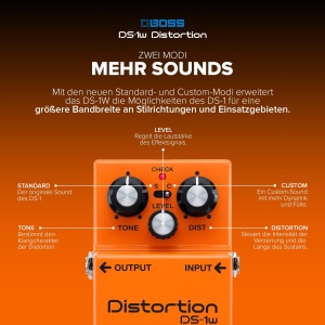 Pedala de Distorsionare BOSS DS-1W Waza Craft, Culoare Portocalie, Design Robust - Img 5