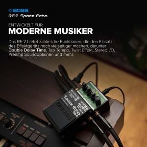 Pedala de efect BOSS RE-2 Space Echo, Tape Echo, Stereo, Compacta - Img 5