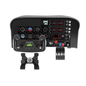 Pedale de zbor Logitech G Saitek Pro Flight, cu frana de deget, USB, negru - Img 4