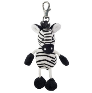 Peluche Zebra Nala - Schaffer 0262 - 12 cm - Negru si Alb, cu Karabiner - Img 2