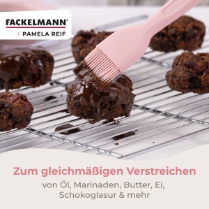 Pensula de bucatarie Fackelmann 26554 Silicon Pastel Roz Rezistenta la temperaturi - Img 5