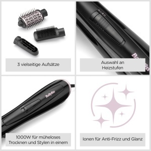 Perie de coafat BaByliss Style Smooth 1000 AS128E 3 in 1 1000W uscare indreptare si volum - Img 6