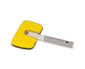Perie de curatare Joseph Joseph CleanTech 2-in-1 cu maner moale si paduri de microfibra