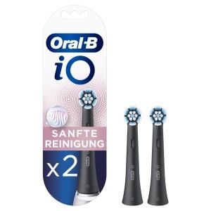 Perie de dinti electrica Oral-B iO, 2 bucati, curatare delicata, negru