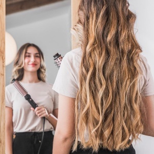 Perie de indreptat Cecotec Bamba InstantCare Curly AirFlow Se usuca si se onduleaza cilindru de 34 mm acoperire ceramica cap rotativ pentru toate tipu - Img 9