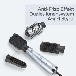 Perie de par BaByliss Hydro-Fusion 4-in-1, 1000W, Albastra, Anti-Frizz - Img 2