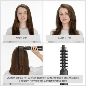Perie de par BaByliss Smooth Finish 1200, 1200W, Ioni, NegruRoz - Img 5