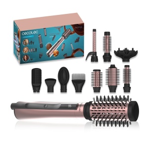 Perie de par Cecotec CeramicCare 10in1, 1200 W, 10 accesorii