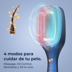 Perie de par Cecotec Kopfhaut Reparaturburste, Vibration, LED, Albastru - Img 5