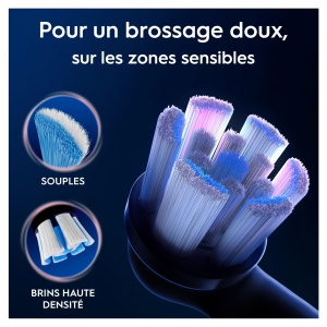 Perie de schimb Oral-B iO Gentle Care, negru, moale, 4 bucati - Img 3