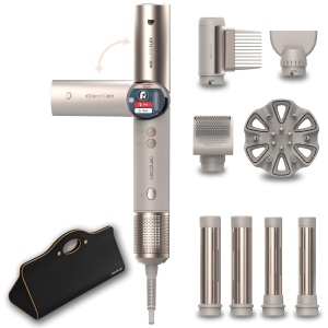Perie de styling Cecotec AirGlisse 8in1 Flex Champagne, 1400 W, 8 atasamente