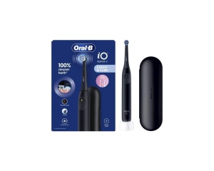 Perie electrica dentara Oral-B iO2, neagra, 3 moduri de curatare, senzor de presiune