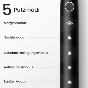Perie electrica Oclean Flow TravelGo, 180 zile autonomie, 5 moduri, negru - Img 3