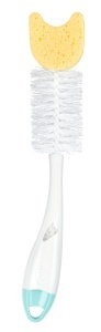 Perie pentru biberoane NUK 2 in 1 Twist cu design flexibil si perii rigizi