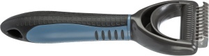 Perie pentru descalcit TRIXIE 1 cm Zinkenlange, Ergonomic, NegruAlbastru - Img 2