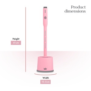 Perie WC Swan SWFC1001QOCN cu Dispenser Refill, Silikon Anti-Verificare, Roz - Img 6