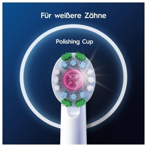 Perii de schimb Oral-B Pro 3DWhite, 16 bucati, alb, cu cupa de polish - Img 5