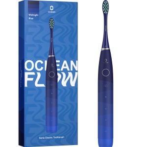 Periuta electrica Oclean Flow, 180 zile autonomie, 5 moduri de curatare, albastra