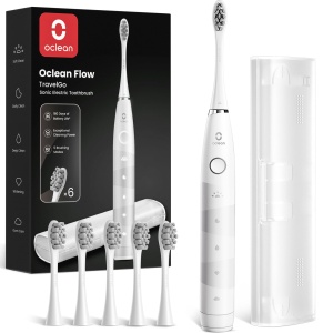Periuta electrica Oclean Flow Set alb 180 zile autonomie IPX7 6 capete de periaj