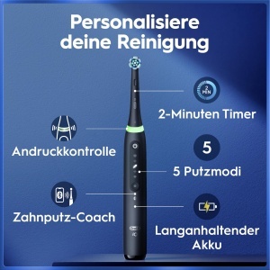 Periuta electrica Oral-B iO Series 5, neagra, cu 5 programe de curatare - Img 4