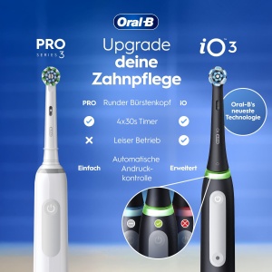 Periuta electrica Oral-B Pro Series 3, neagra si alba, cu 4 capete de inlocuire - Img 2