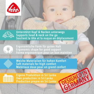 Perna de gat pentru bebelusi Fehn Fledermaus, suport ergonomic, lavabila - Img 6
