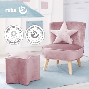 Perna decorativa pentru copii Roba Style forma stea roz material moale si certificat - Img 3