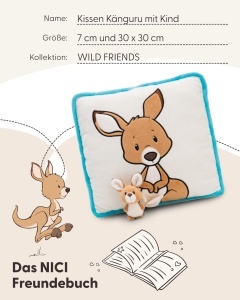 Perna din plus NICI Kanguru cu Kangurubaby 30x30cm, bej - Img 5