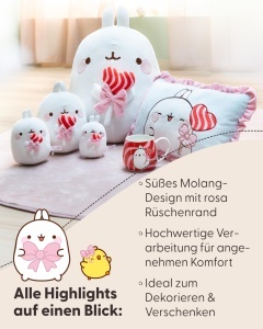 Perna NICI Molang 62790 Albastra din Plus 43x25 cm Design Romantic - Img 4